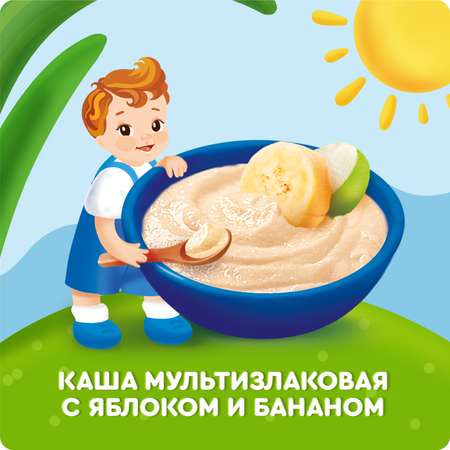 Каша молочная Агуша яблоко банан Мультизлаковая 100г