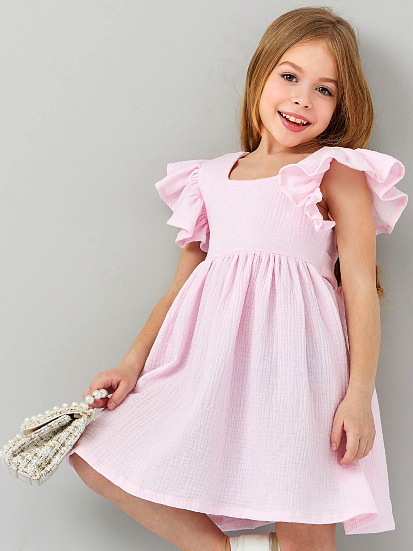 Платье Timpuh musslin pink - фото 6
