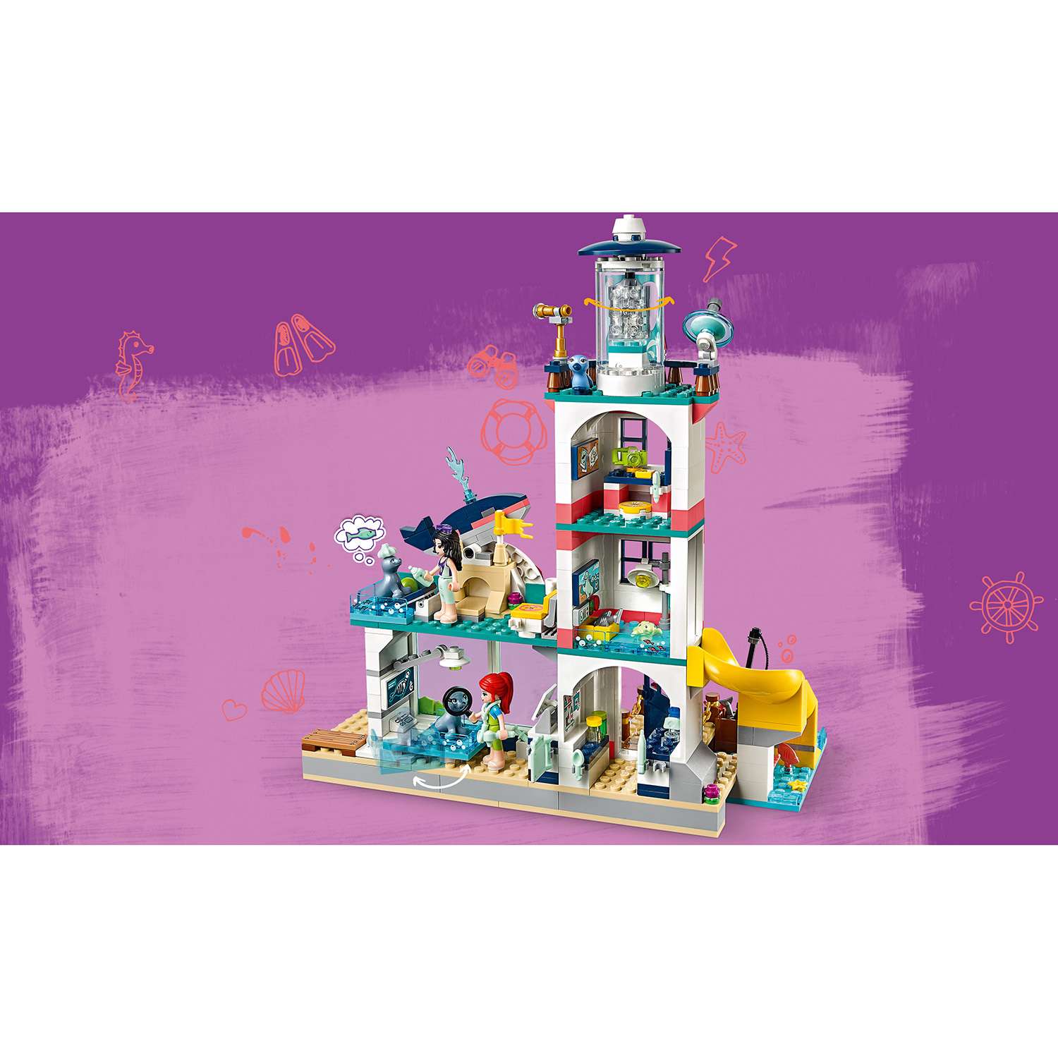 Конструктор LEGO Friends Спасательный центр на маяке блочный - фото 12