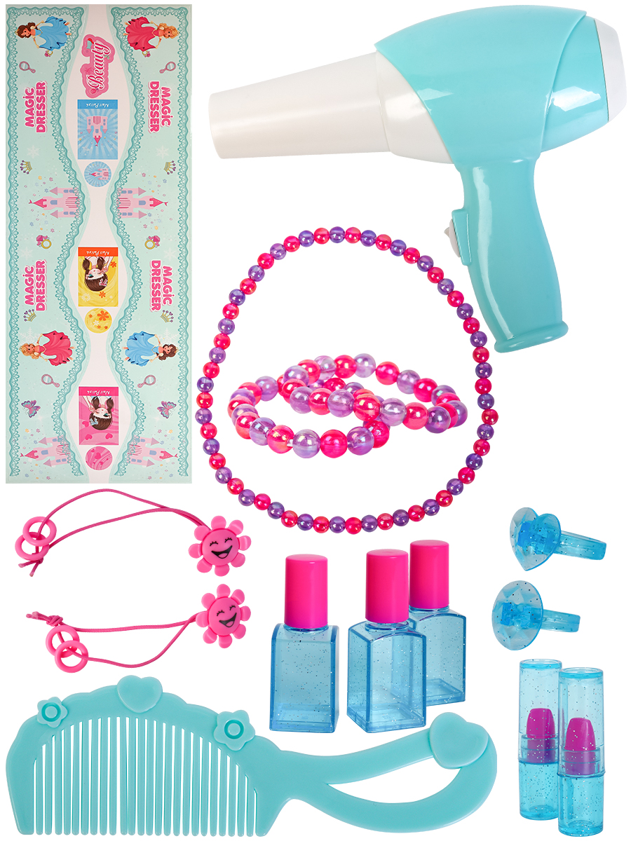 Игрушка Yako Toys туалетный столик, косметика, фен, бижутерия - фото 4