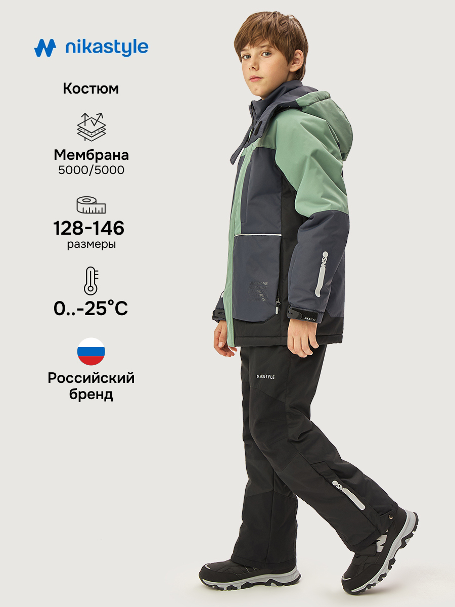 Костюм NIKASTYLE 7з5525 полынь/черный - фото 2