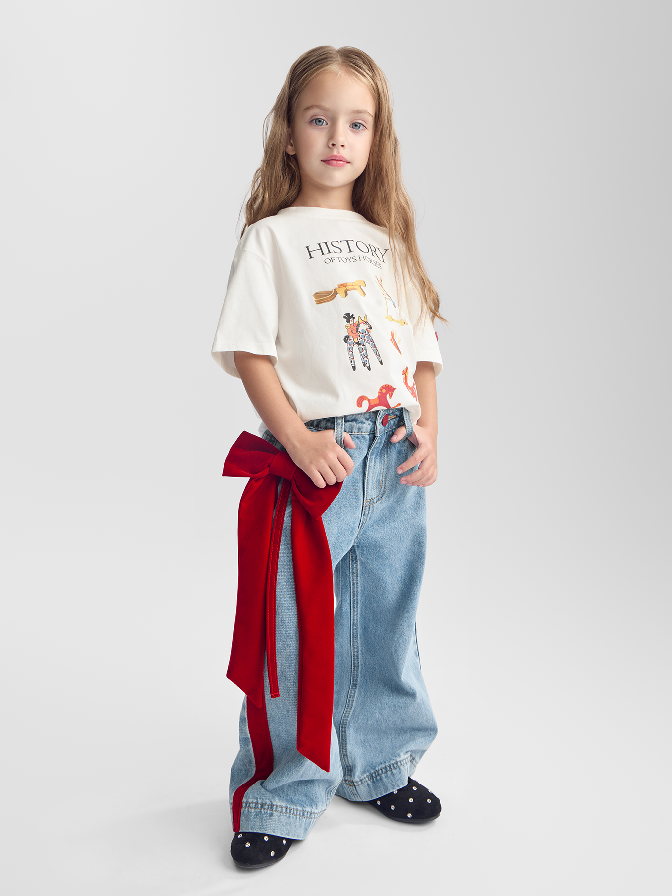 Джинсы Happy Baby 88592_blue_with_bow - фото 3