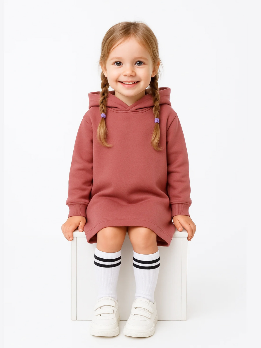 Худи-платье Эскимо у-12-2003пудра - фото 2