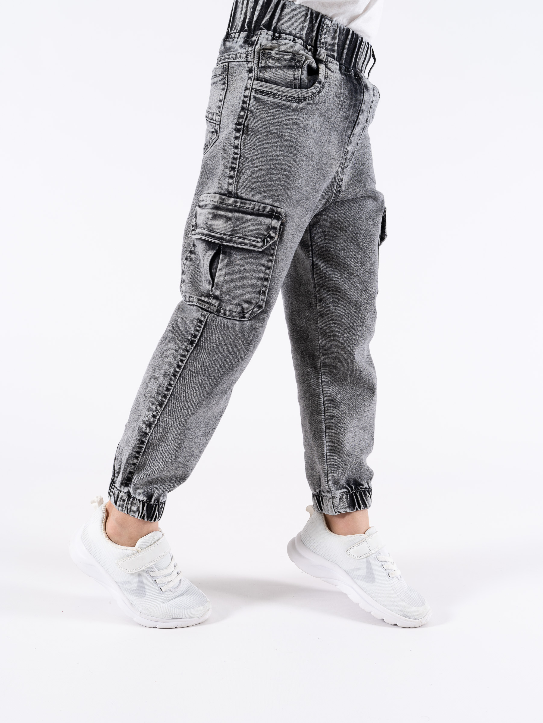 Джинсы TiGaDa джинсы/мальчик/карго/серые/с карманами - фото 15