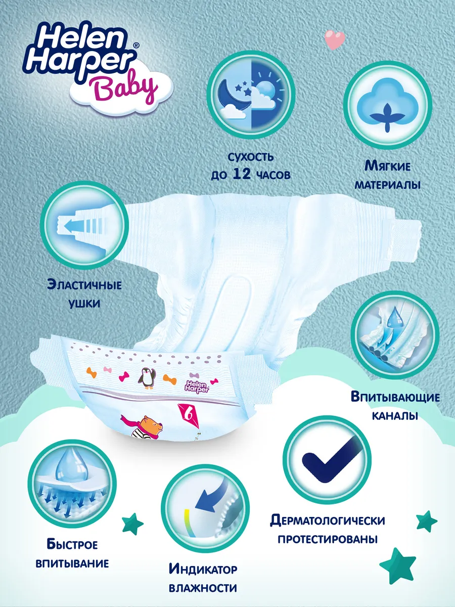 Подгузники Helen Harper XL 40 шт. - фото 7