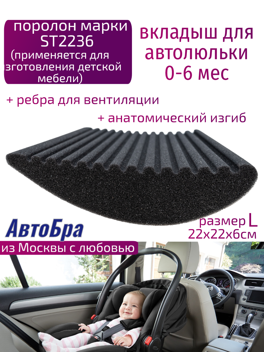 Вкладыш в автолюльку АвтоБра анатомический - фото 1