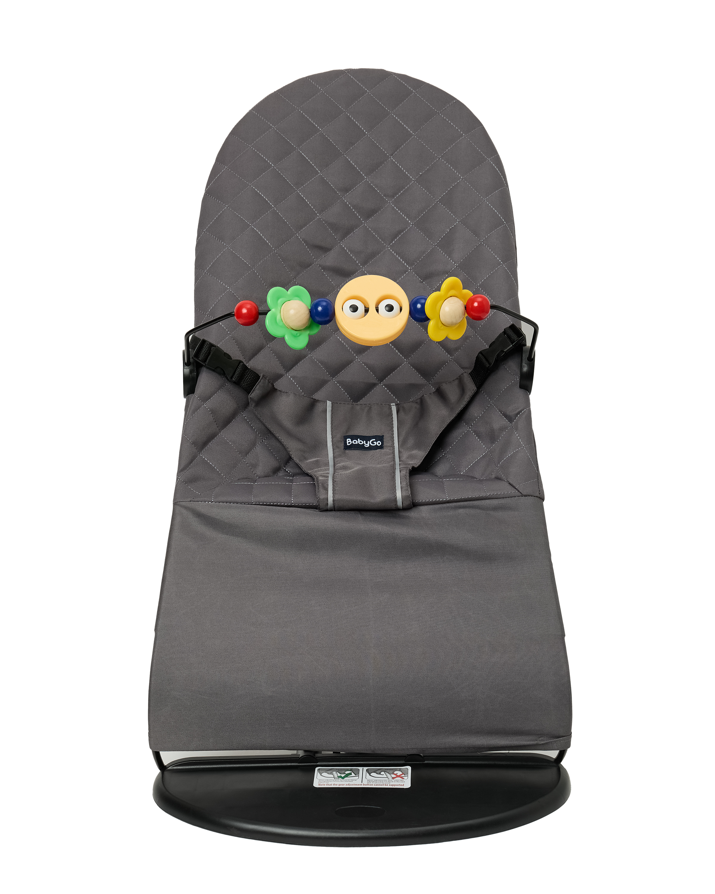 Шезлонг BabyGo Balance New серый - фото 7