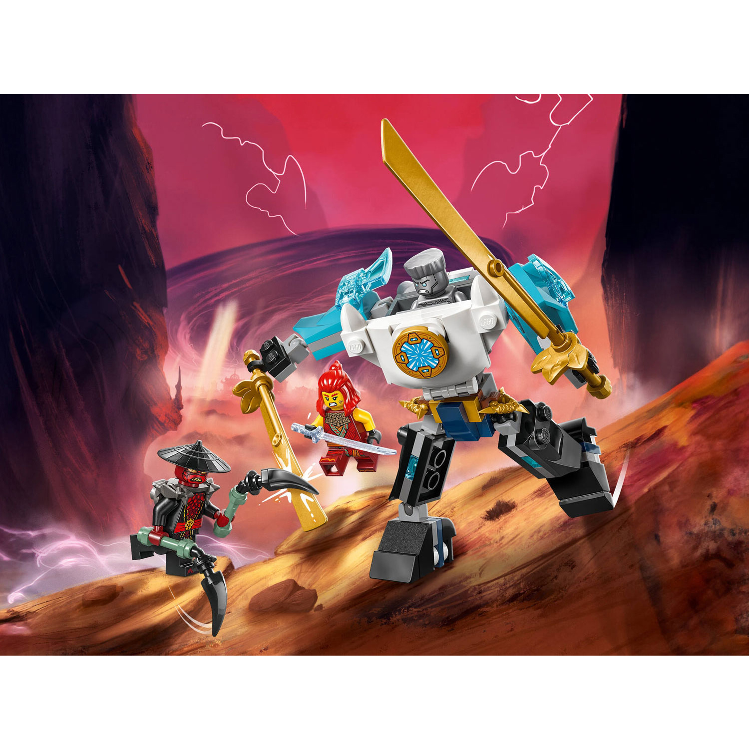 Конструктор LEGO NINJAGO Боевой робот-броня Зейна 92 дет. - фото 7