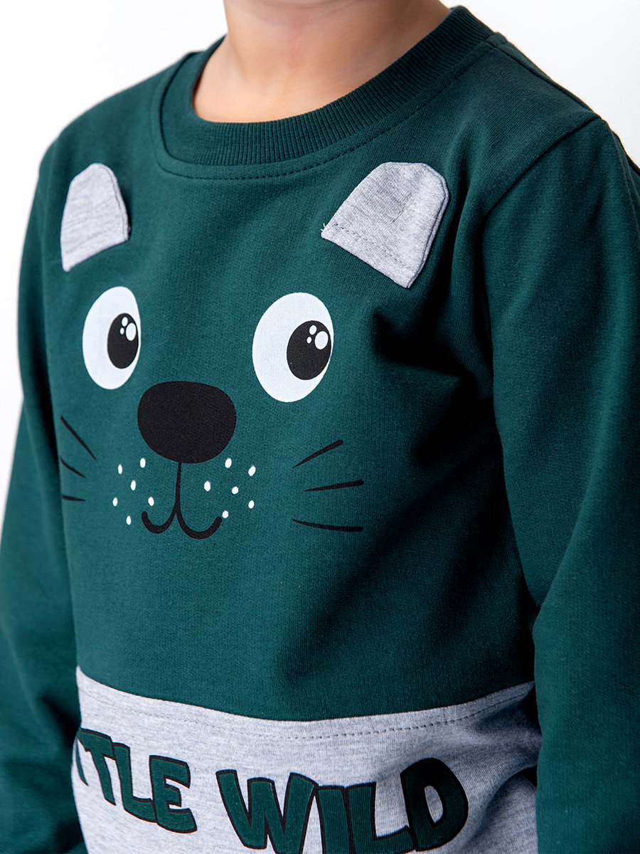 Свитшот и брюки HappyFox HF00122изумрудный - фото 5