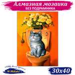 Алмазная мозаика Милато Усатый умничка