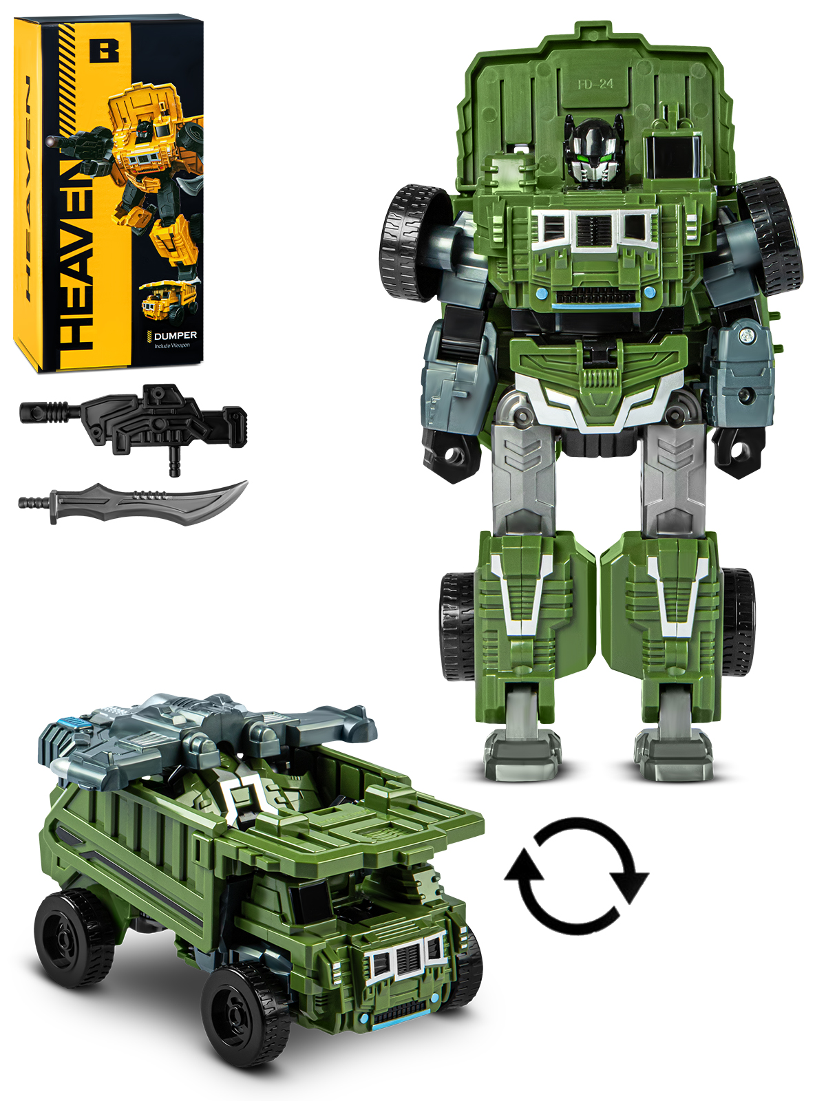 Фигурка AUTODRIVE Робот трансформер Машинка - фото 11