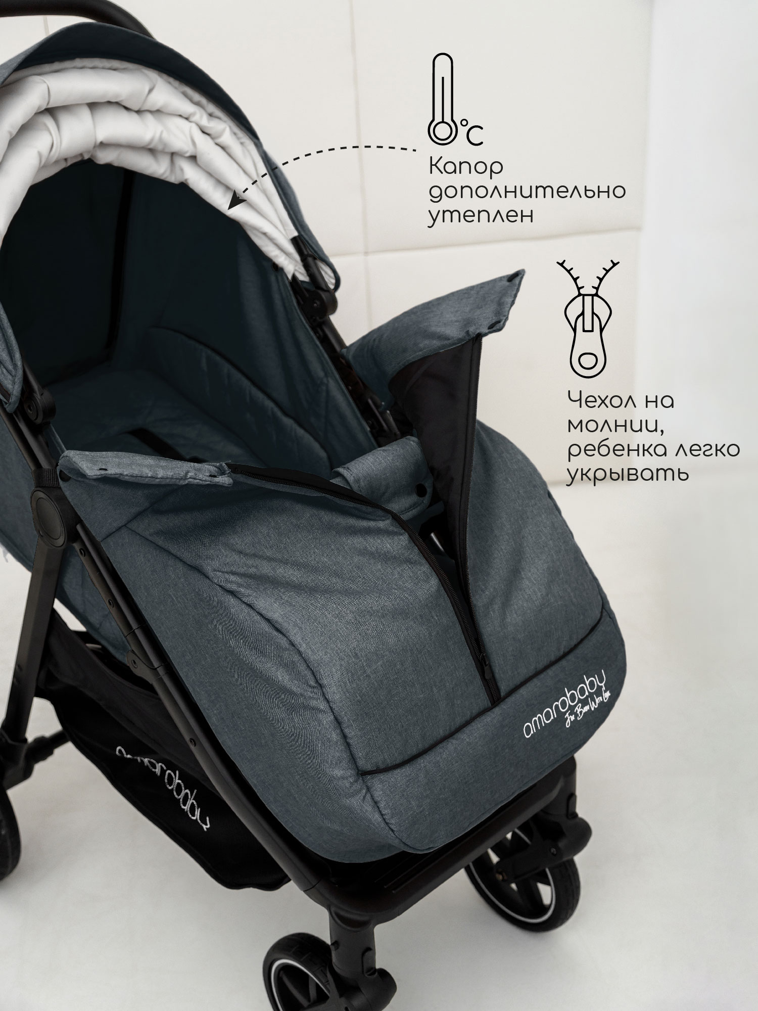 Коляска прогулочная Amarobaby StrollinJoy - фото 14