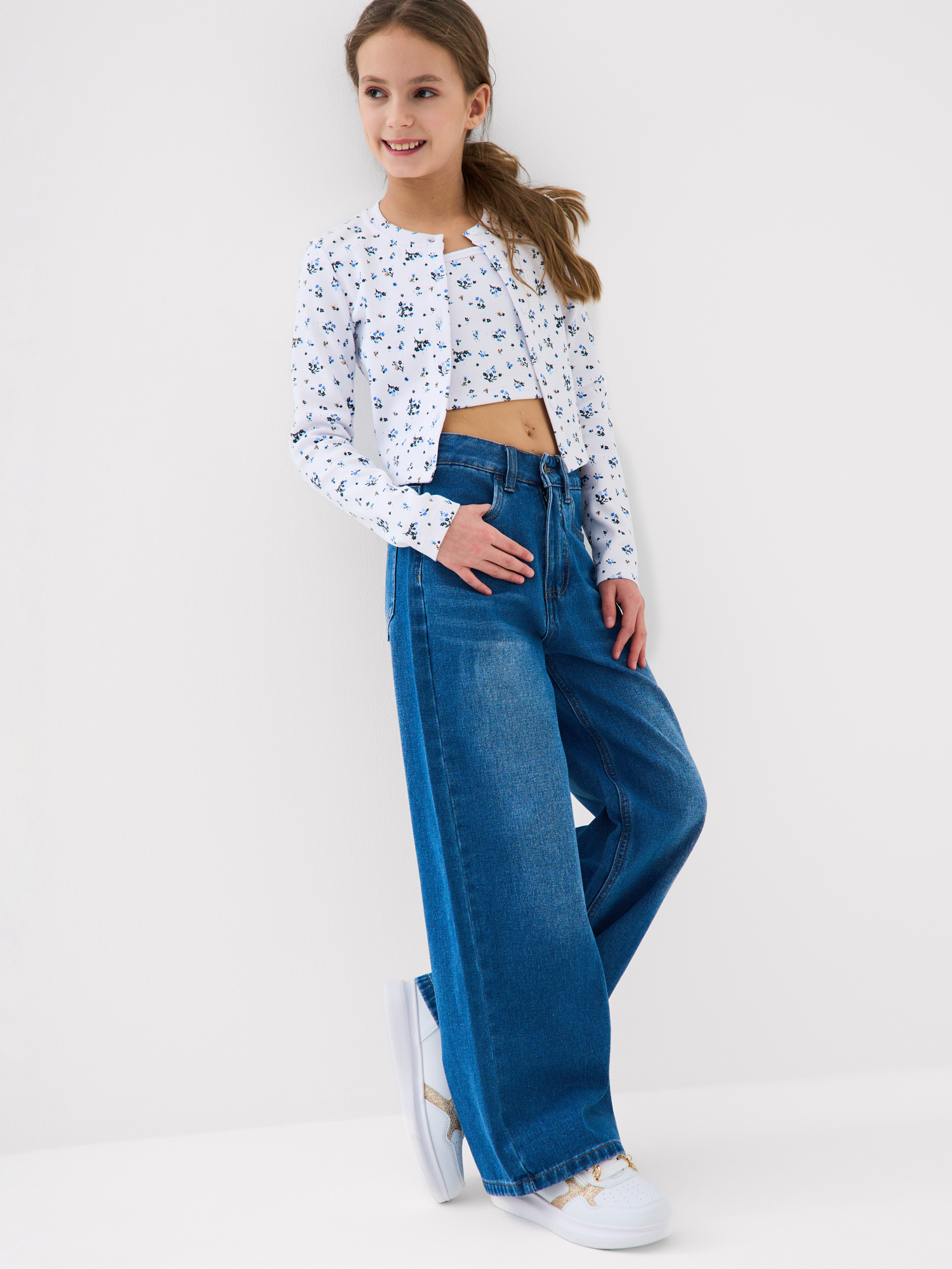 Топ и кардиган PlayToday 12621615 - фото 1