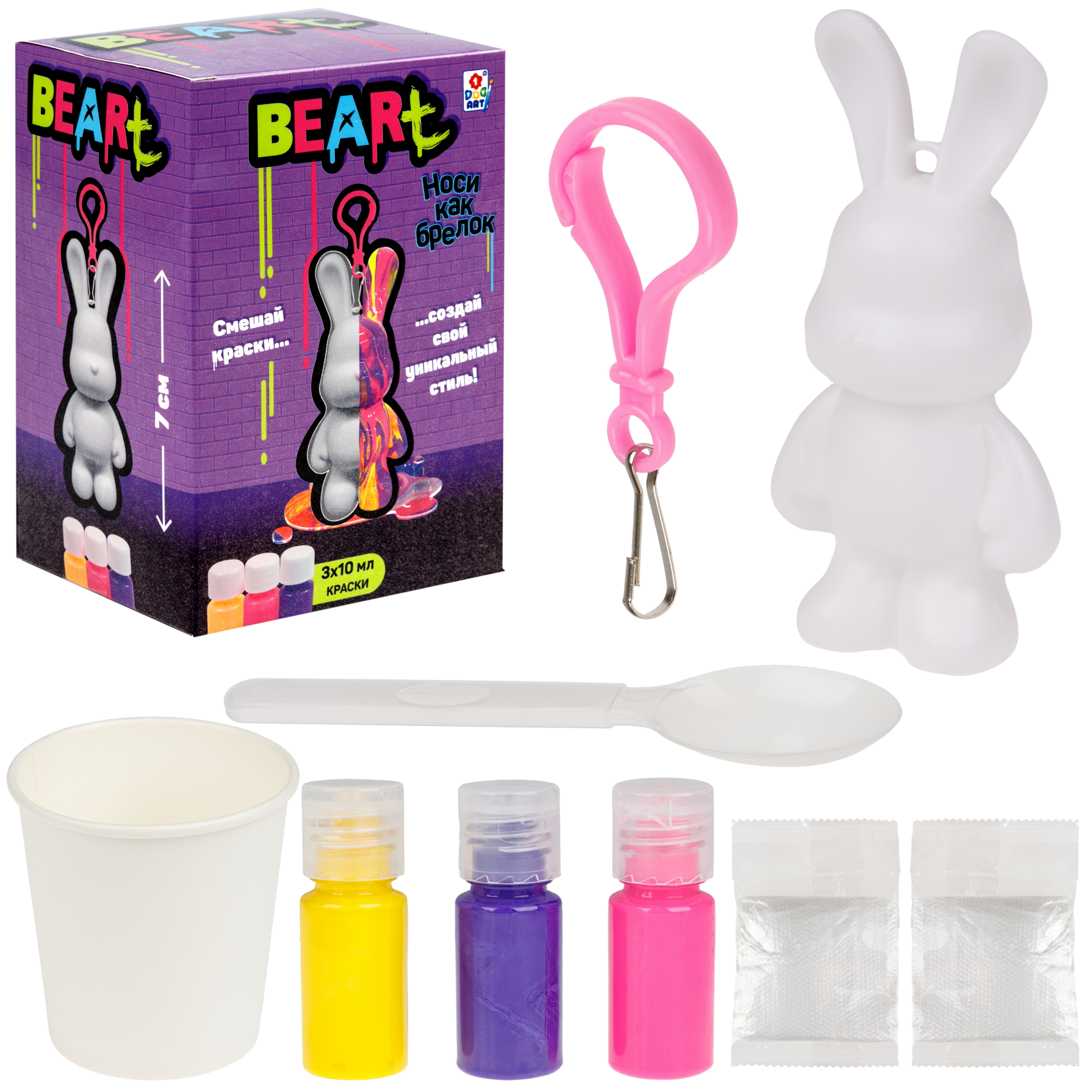 Набор для творчества 1TOY Краска Зайка роспись красками - фото 7