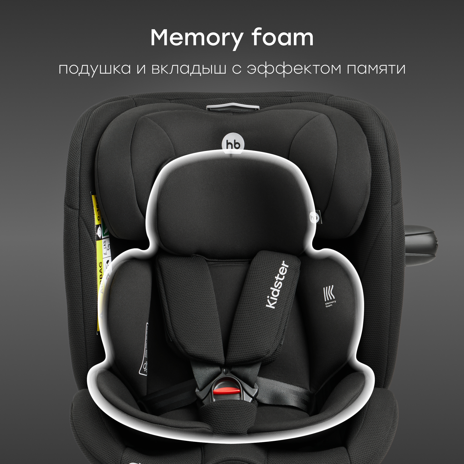 Автокресло Happy Baby kidster Isofix 0+/1/2/3 (0-36 кг) - фото 7