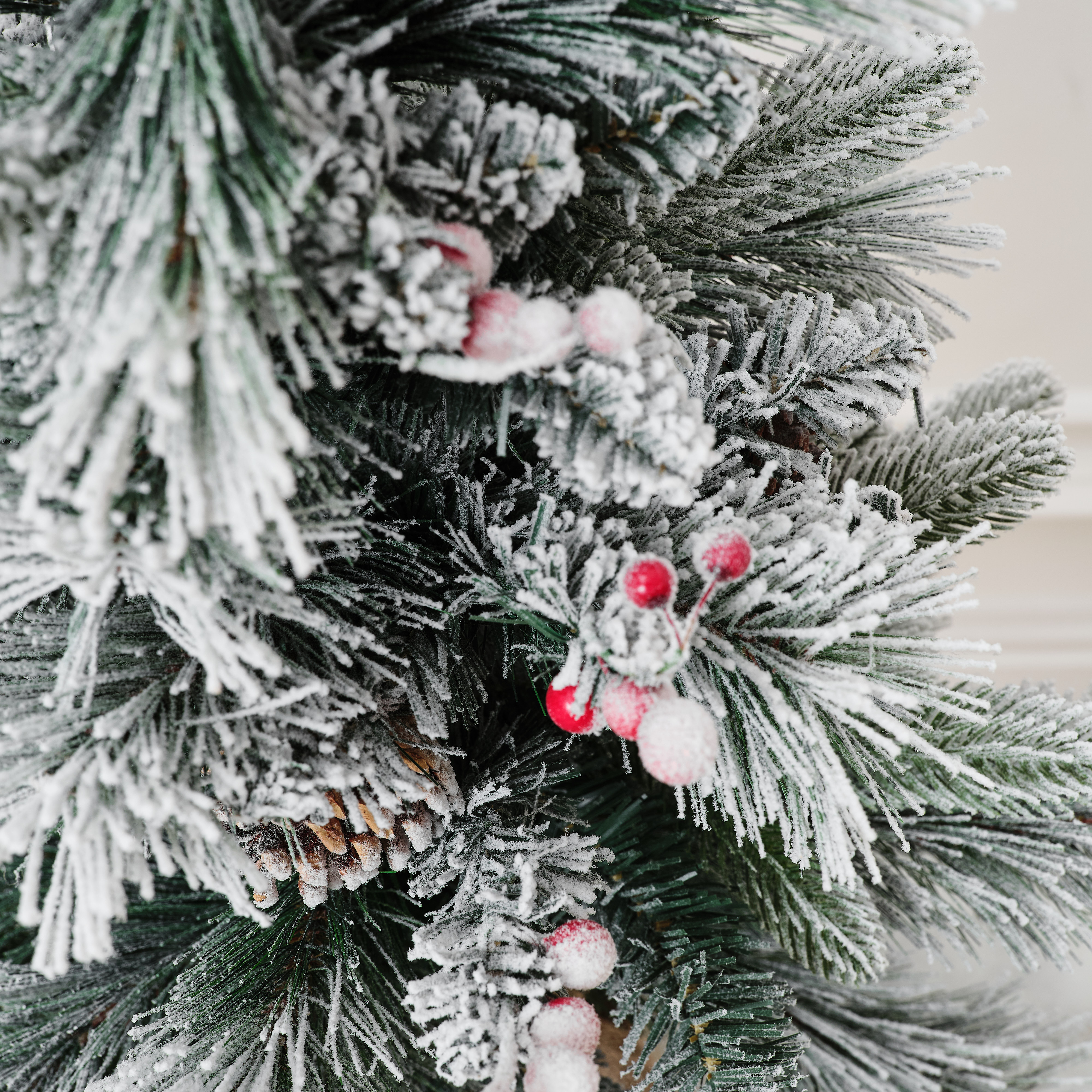 Елка искусственная BINOSHE настольная Ryabina заснеженная 90 см - фото 4