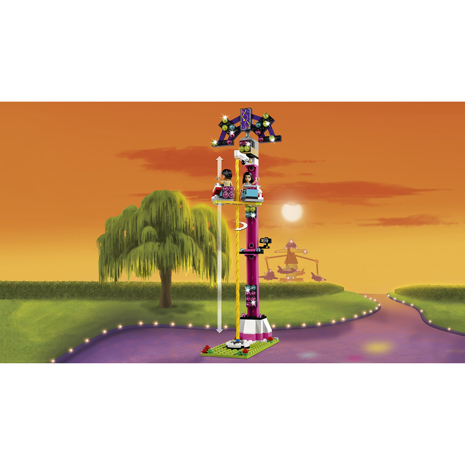 Конструктор LEGO Friends Американские горки блочный - фото 5