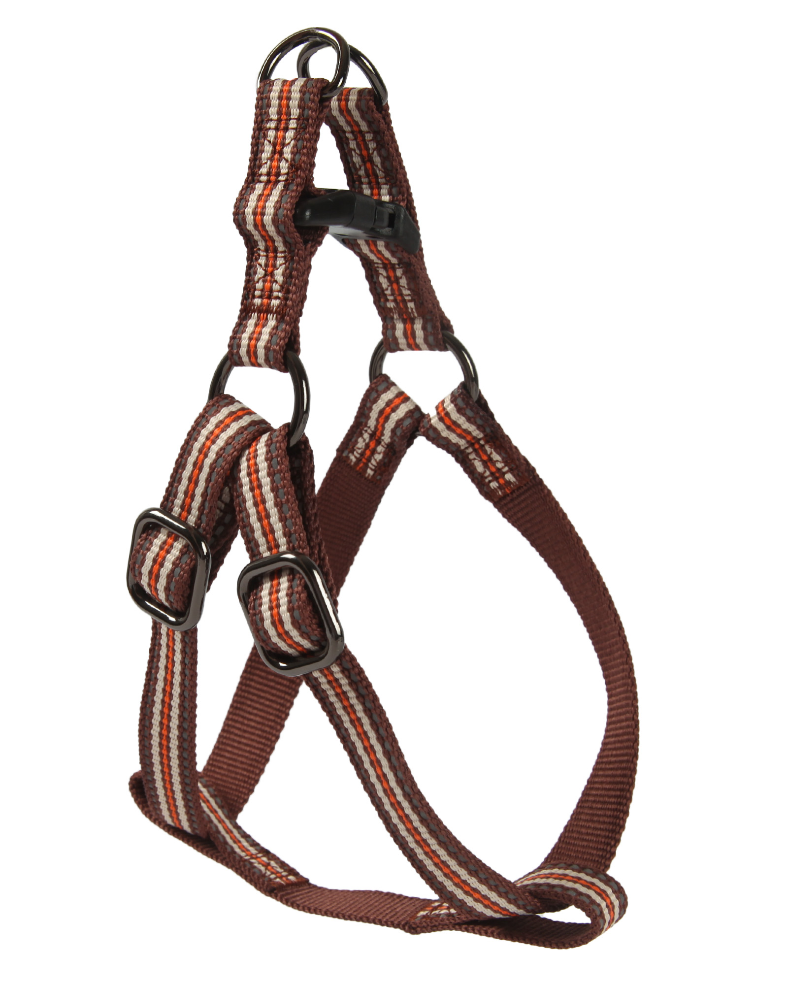 Шлейка для собак Barbaks Коричневая полоса S 1.5*31-40см - фото 2