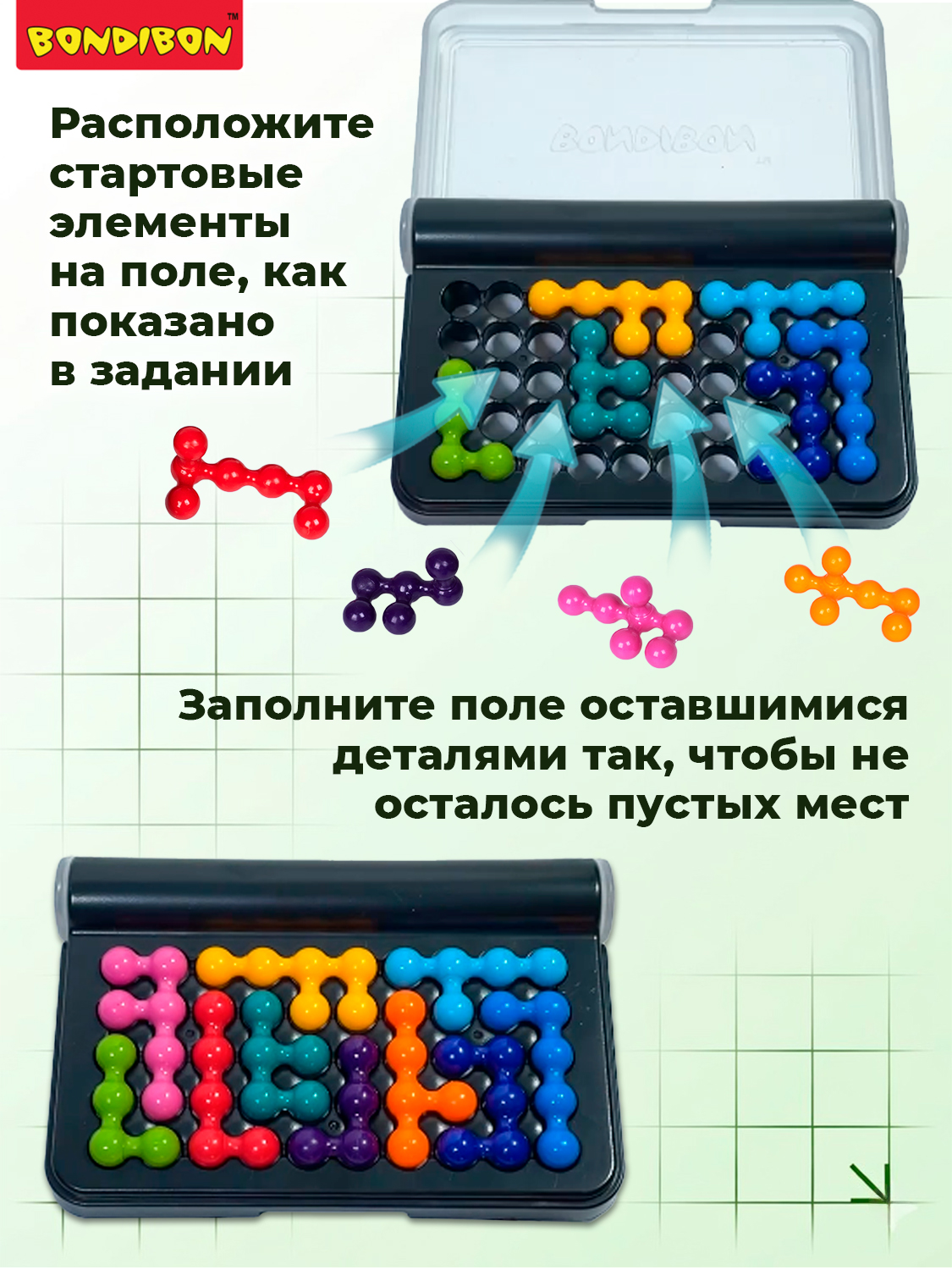 Настольная игра Bondibon логическая IQ-ЭЛЕМЕНТ - фото 4