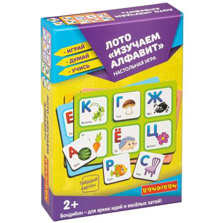 Настольная игра Bondibon лото для малышей Алфавит