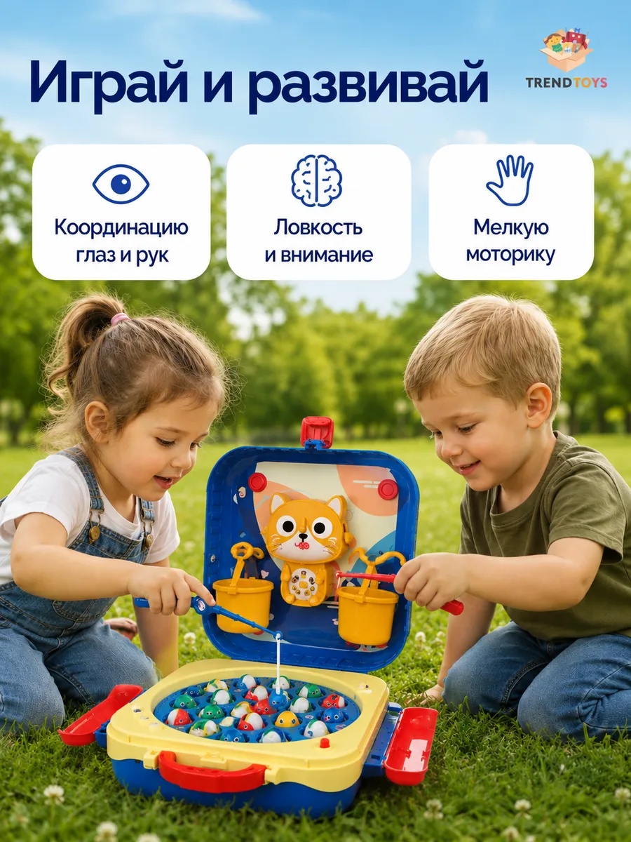 Настольная игра TrendToys Магнитная рыбалка музыкальная - фото 8