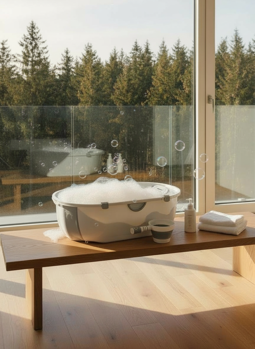 Ванночка NORVE складная серый - фото 1