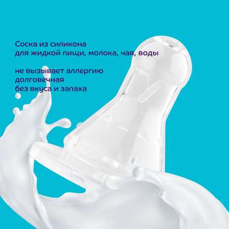 Соска Lubby силикон (быстрый поток) 2 шт.