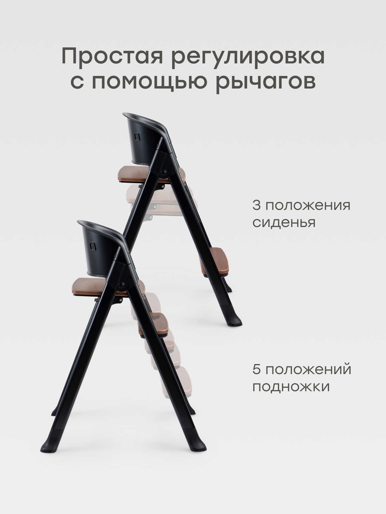 Стульчик для кормления Happy Baby Dorian черный - фото 6