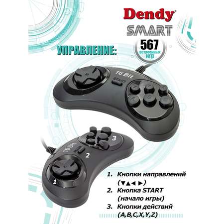 Игровая приставка Dendy Smart 567 игр HDMI