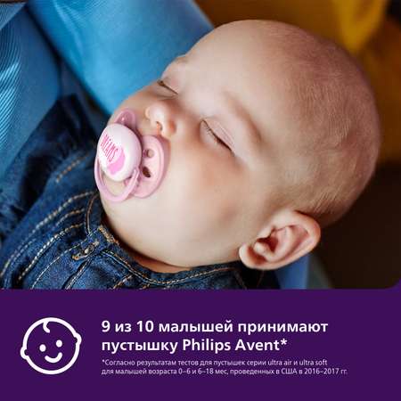 Пустышка Philips Avent ортодонтическая от 0 мес.