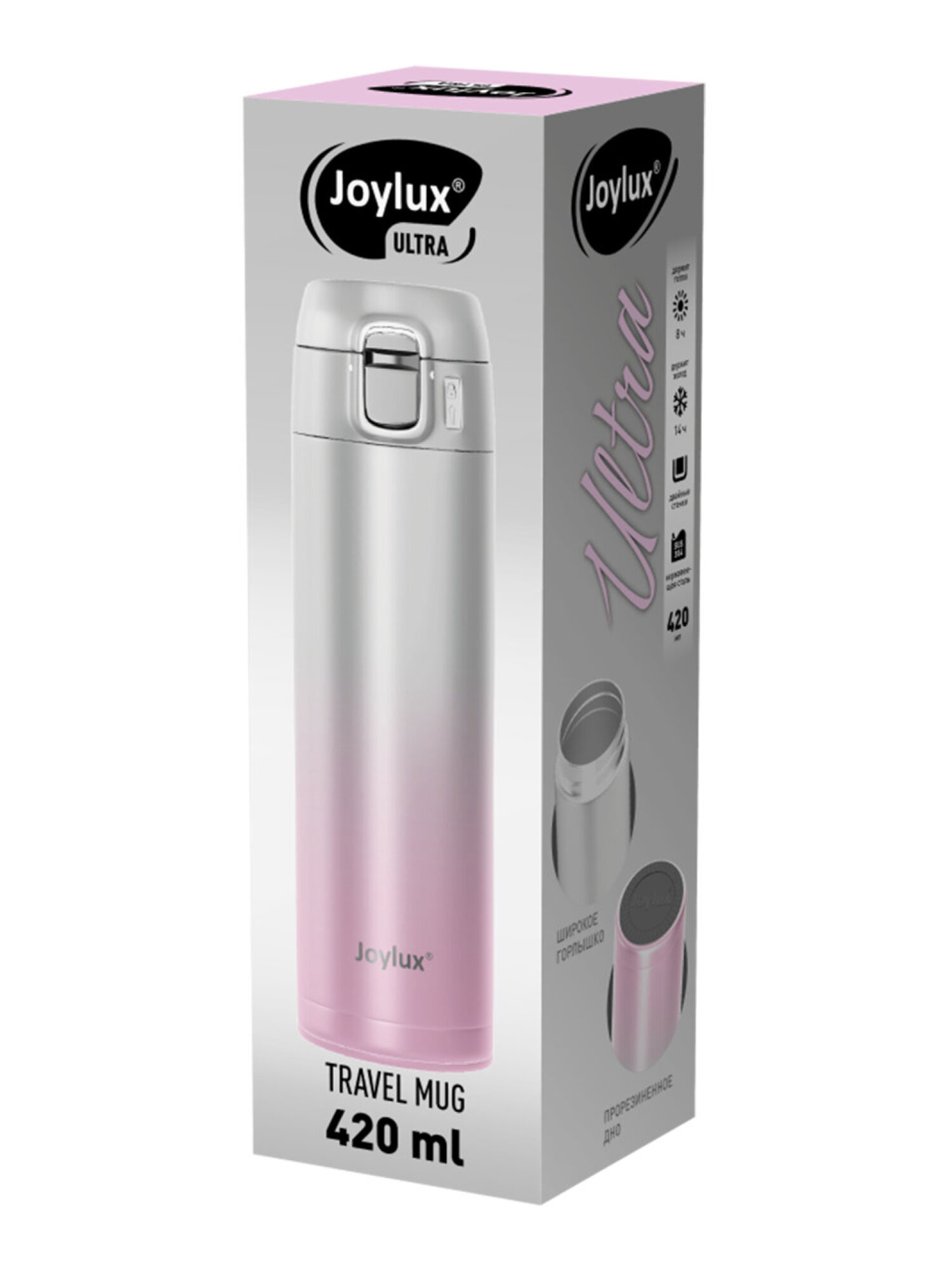 Термокружка Joylux автомобильная 420 мл термостакан для кофе и чая - фото 7