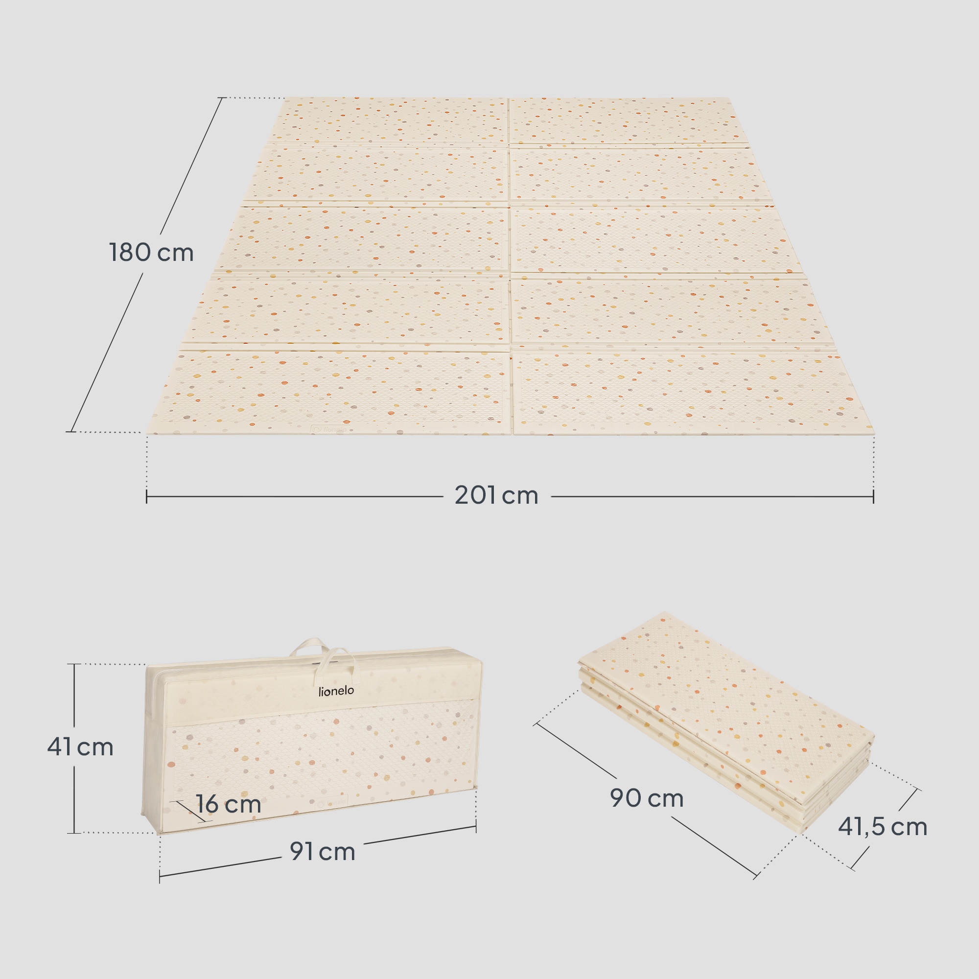 Детский складной коврик Lionelo Zora 180 x 201 см - фото 10