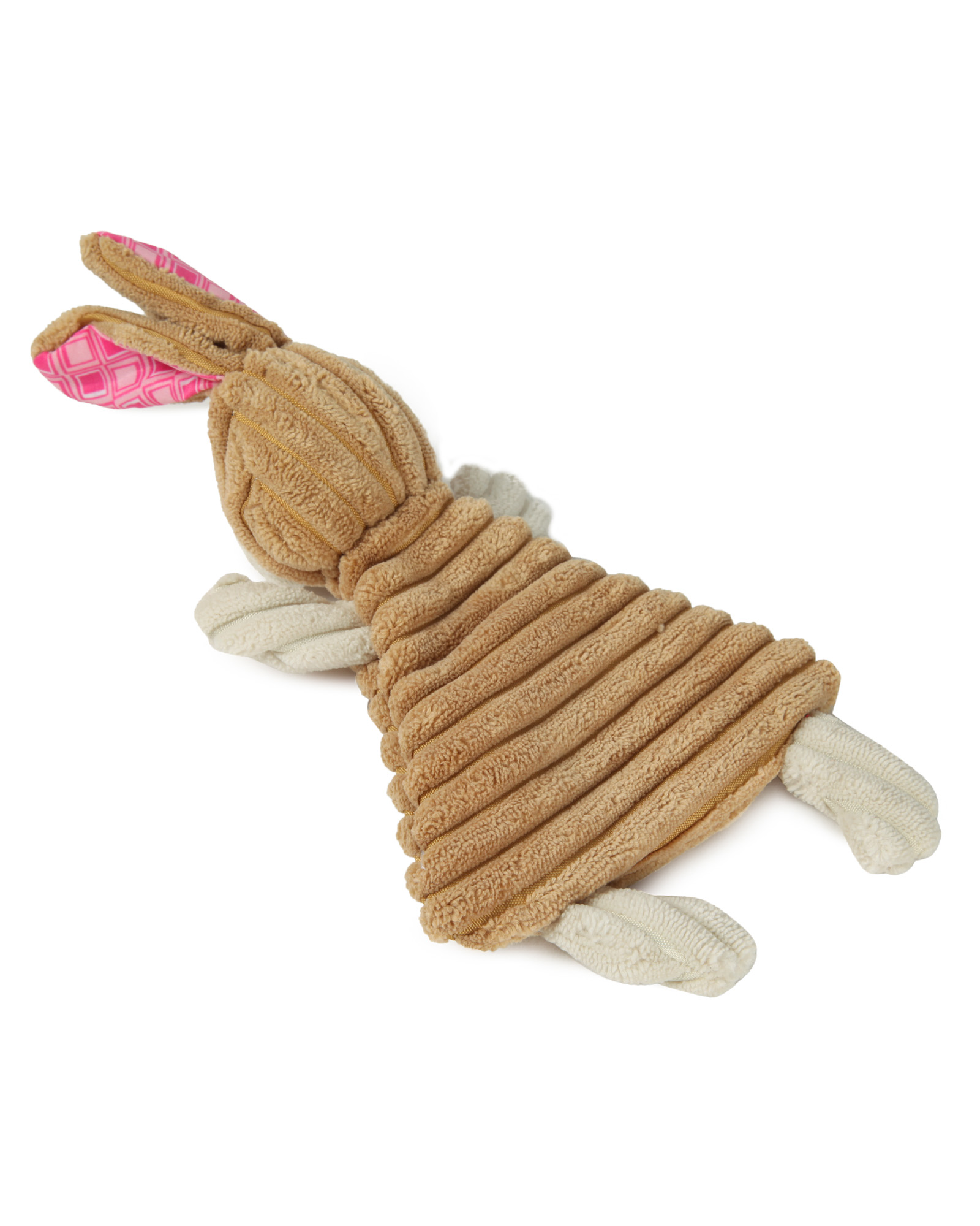 Игрушка для собак Barbaks Заяц Зося мягкий с пищалкой шуршит 26см - фото 6