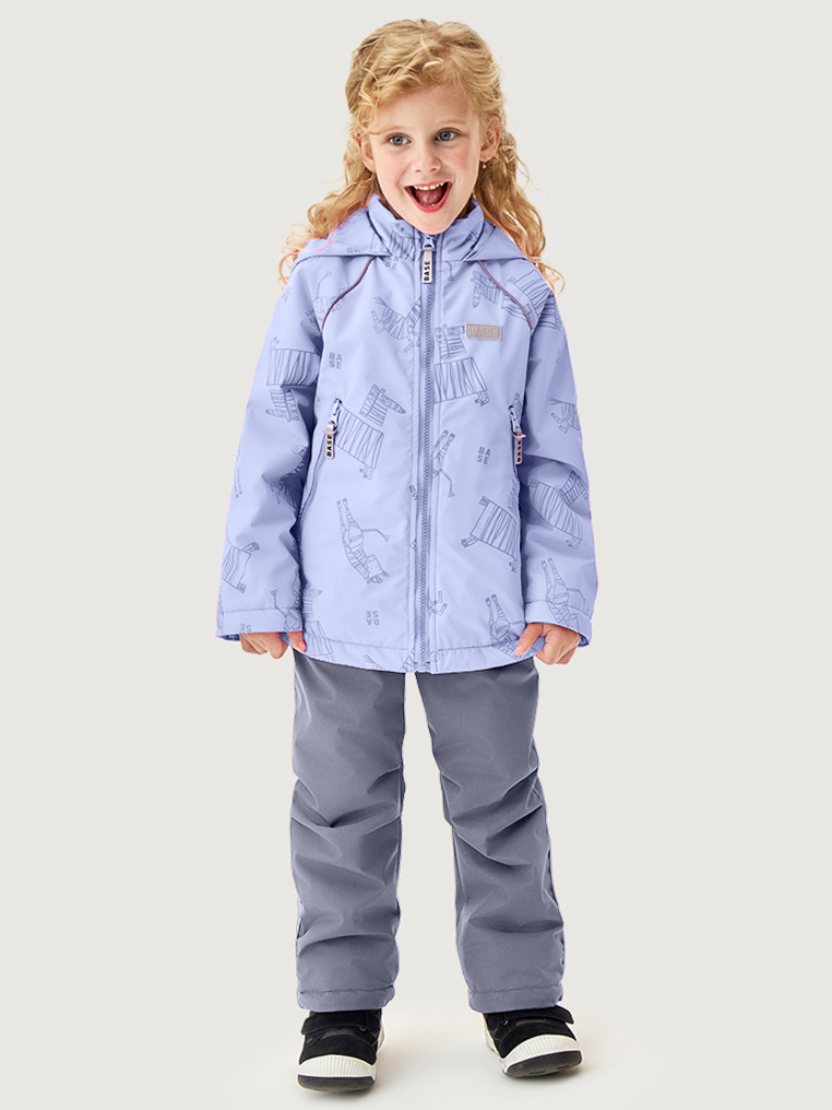 Комплект BASE by NIKASTYLE б7м10226 лаванда/серый - фото 1