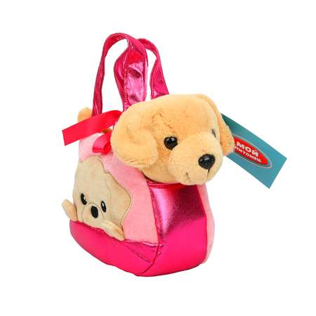 Игрушка мягкая Мой питомец Собака в розовой сумочке 392365
