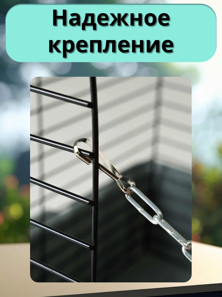 Гамак для грызунов PetiPet серый 30х32 большой трехъярусный - фото 5