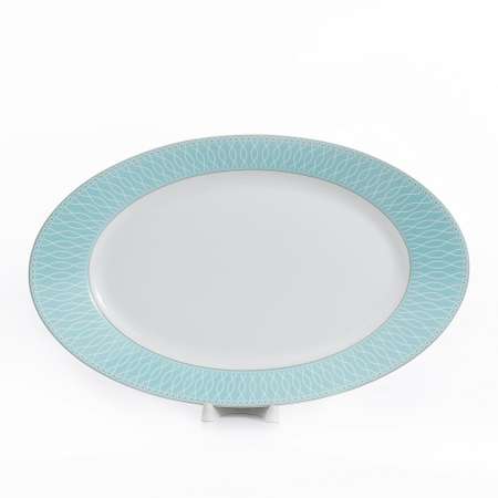 Сервиз столовый 6 персон Zarin Porcelain Industries Shahrzad Zhanti Turquoise 35 предметов