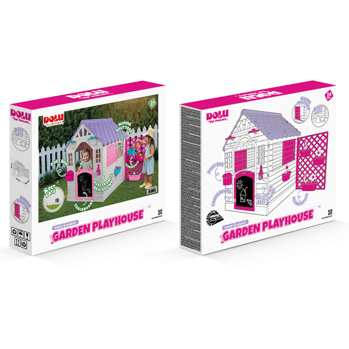 Домик игровой Dolu Garden Play house розовый - фото 6