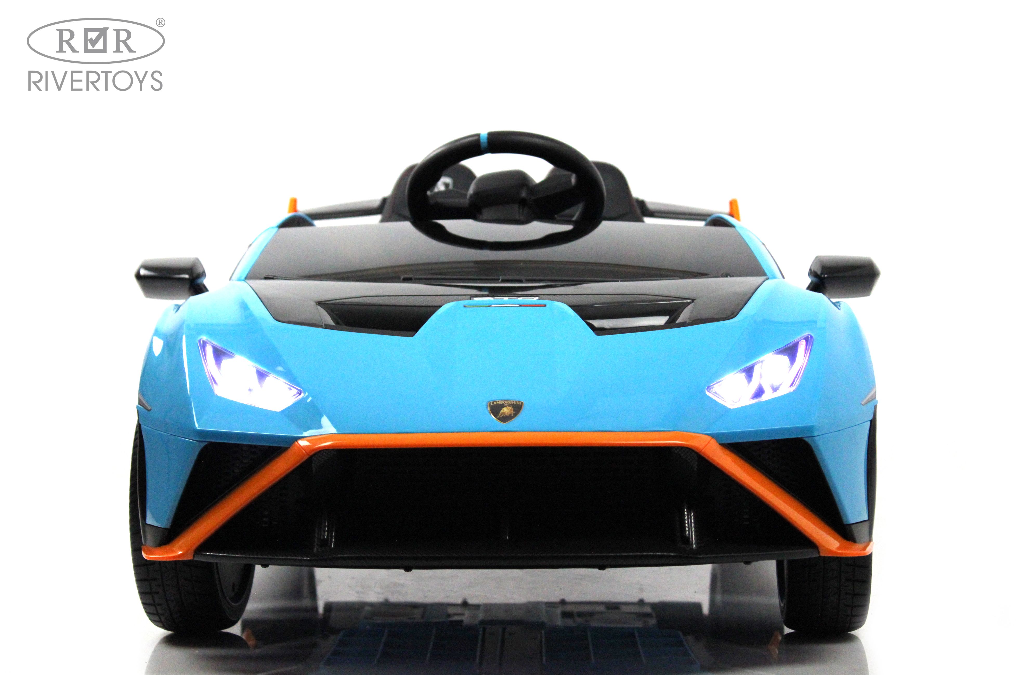 Электромобиль RIVERTOYS Lamborghini E888EE-BLUE С пультом ДУ - фото 3