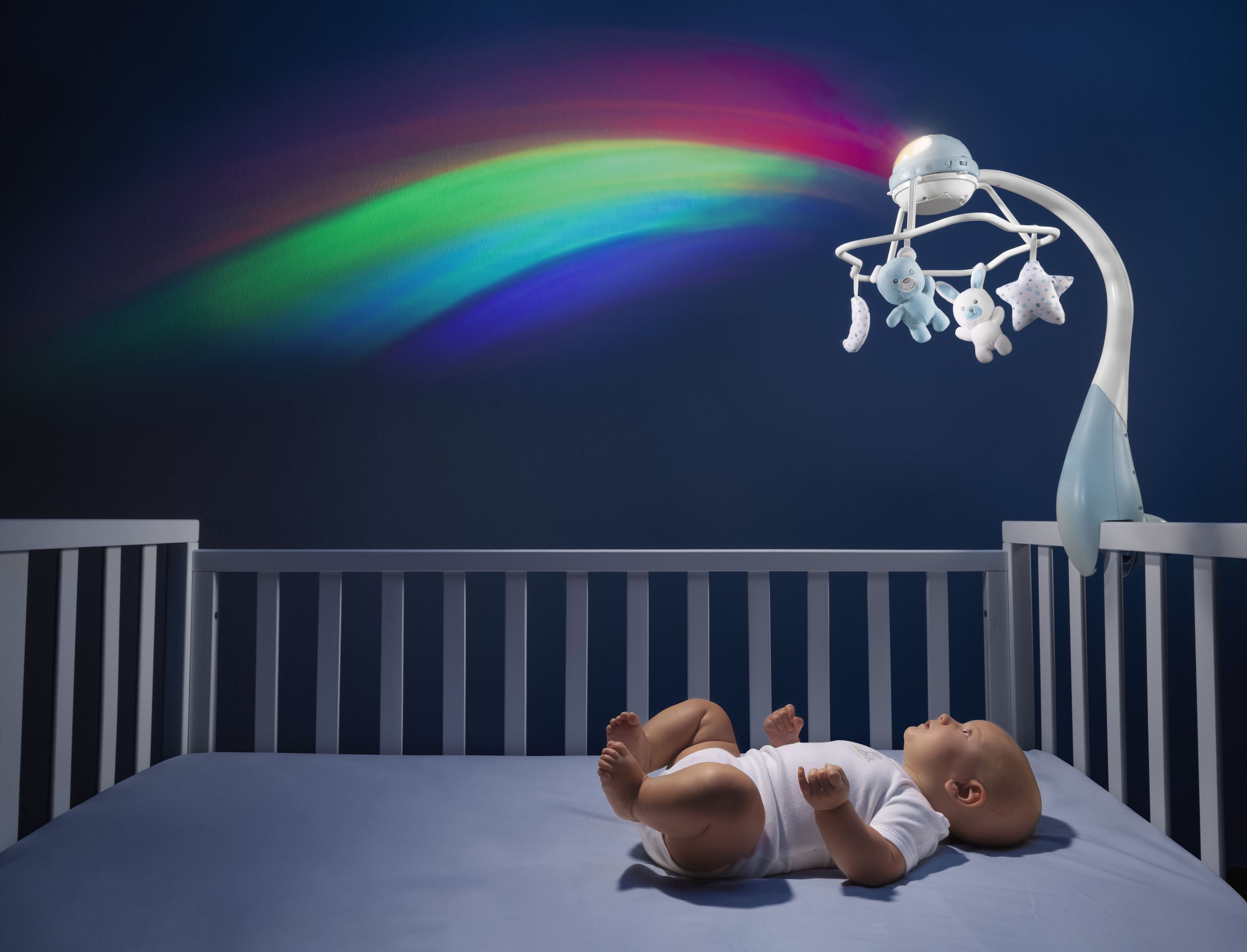 Мобиль Chicco Радуга 3 в 1 голубой - фото 12