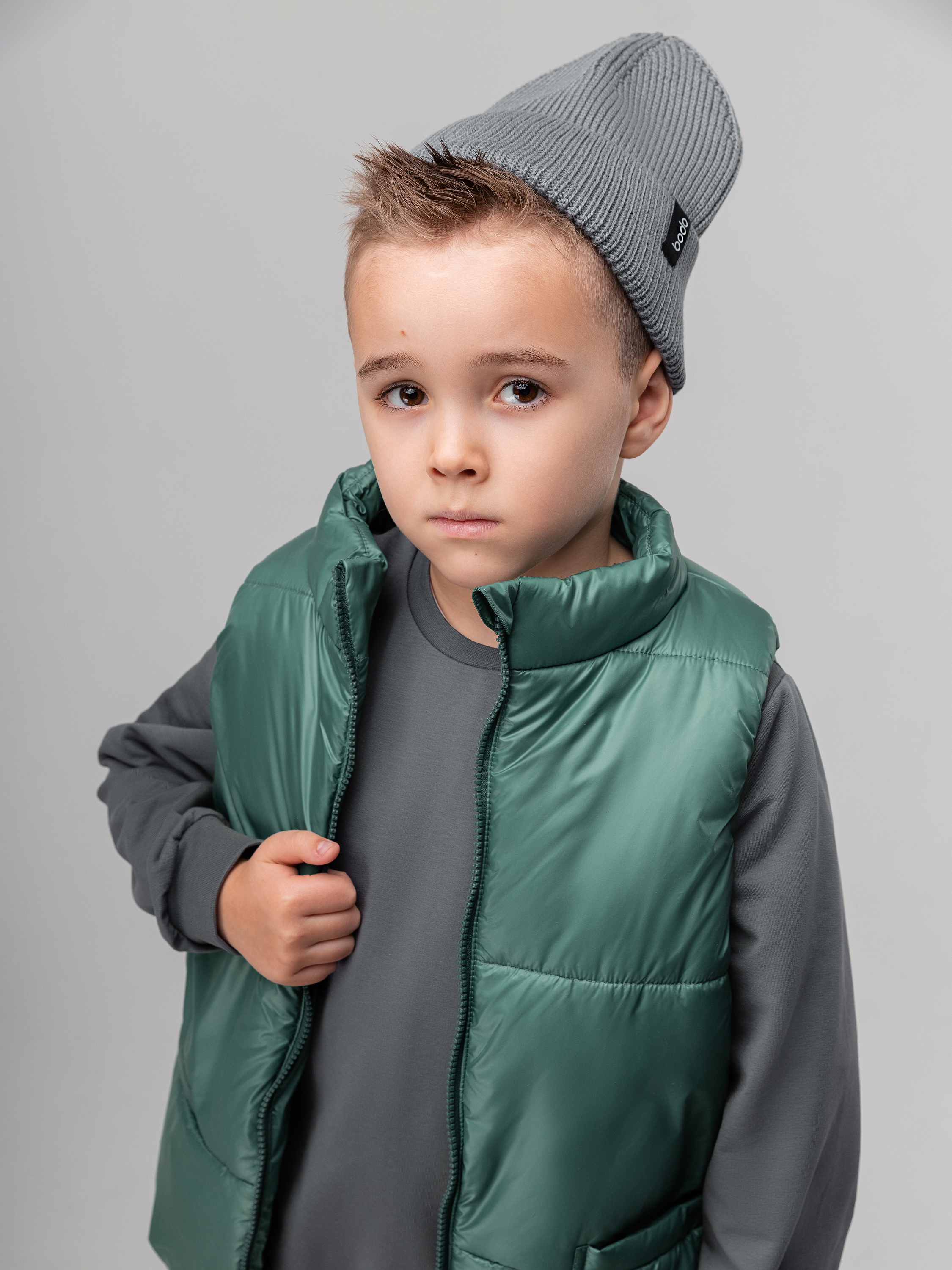 Шапка Bodo 10-415MU_серый - фото 4