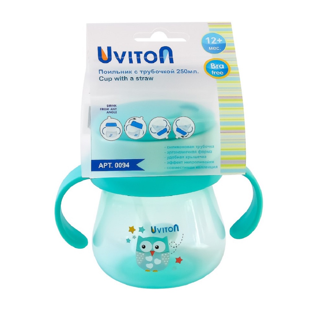 Поильник Uviton Natural 250 мл в ассортименте - фото 13
