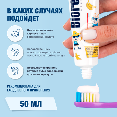 Зубная паста Biorepair без фтора банан
