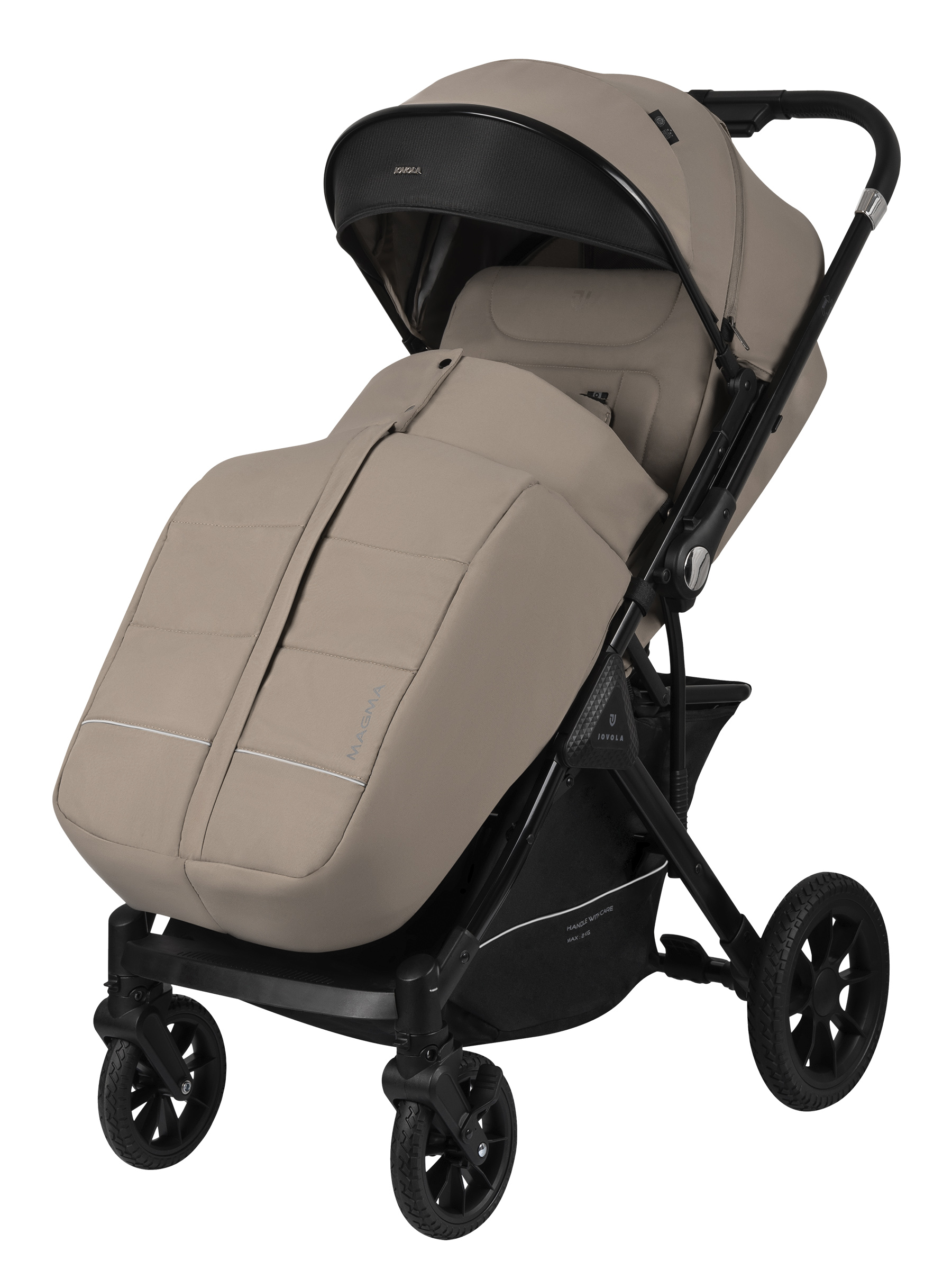 Коляска прогулочная JOVOLA Magma Plus бежевый - фото 14