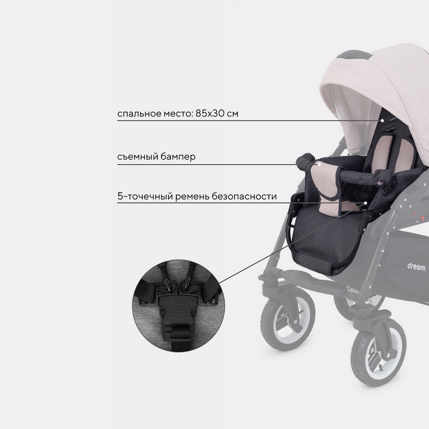 Коляска 2в1 Bart-Plast Dream - фото 4