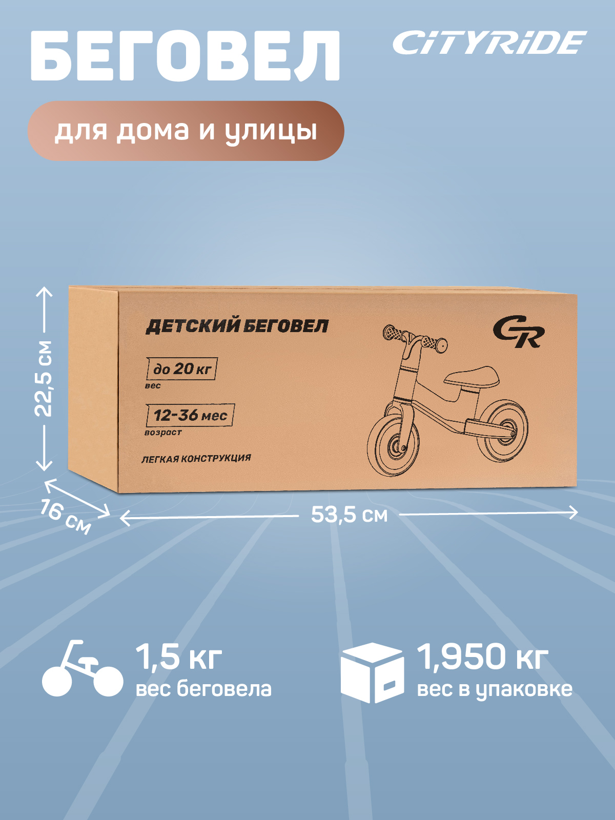 Двухколесный беговел CITYRIDE - фото 4