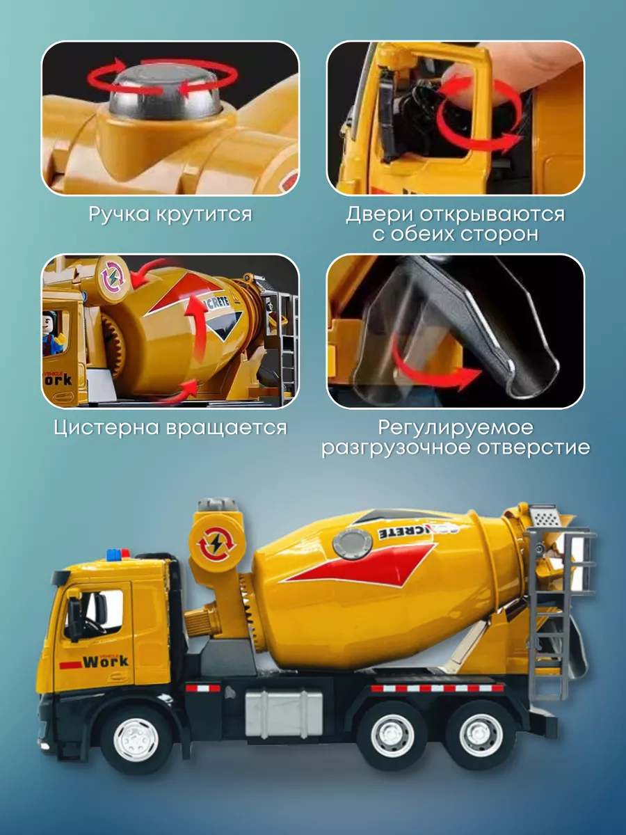 Автомобиль JOYTOONS concrete mixer - фото 3