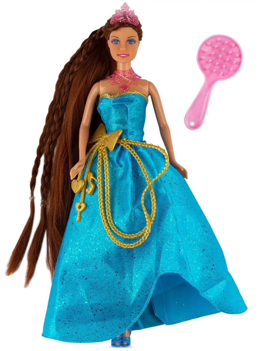 Кукла модельная Defa Lucy принцесса с длинными волосами высота 29 см 8195//голубой - фото 2