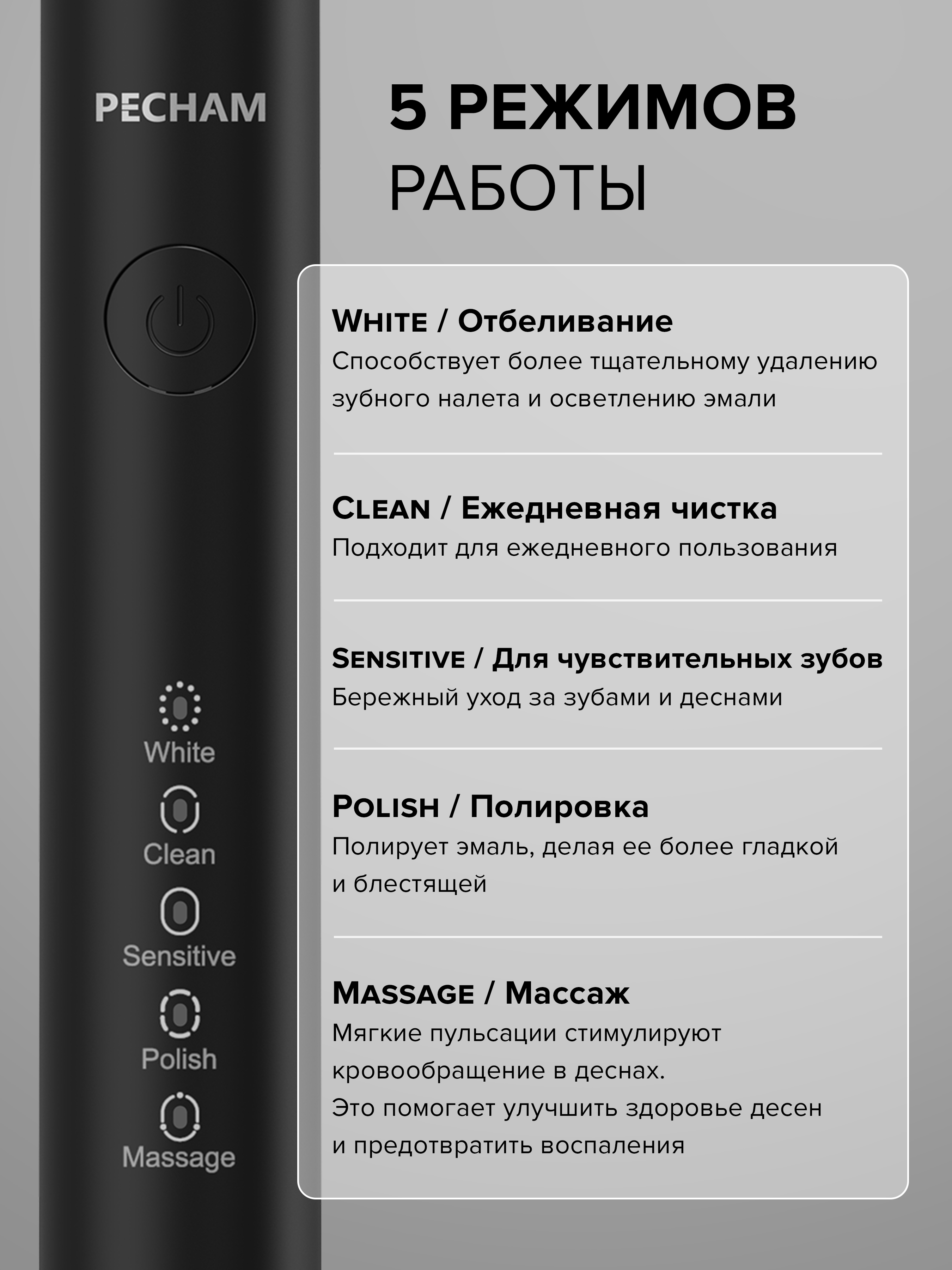 Зубная щетка электрическая PECHAM - фото 3