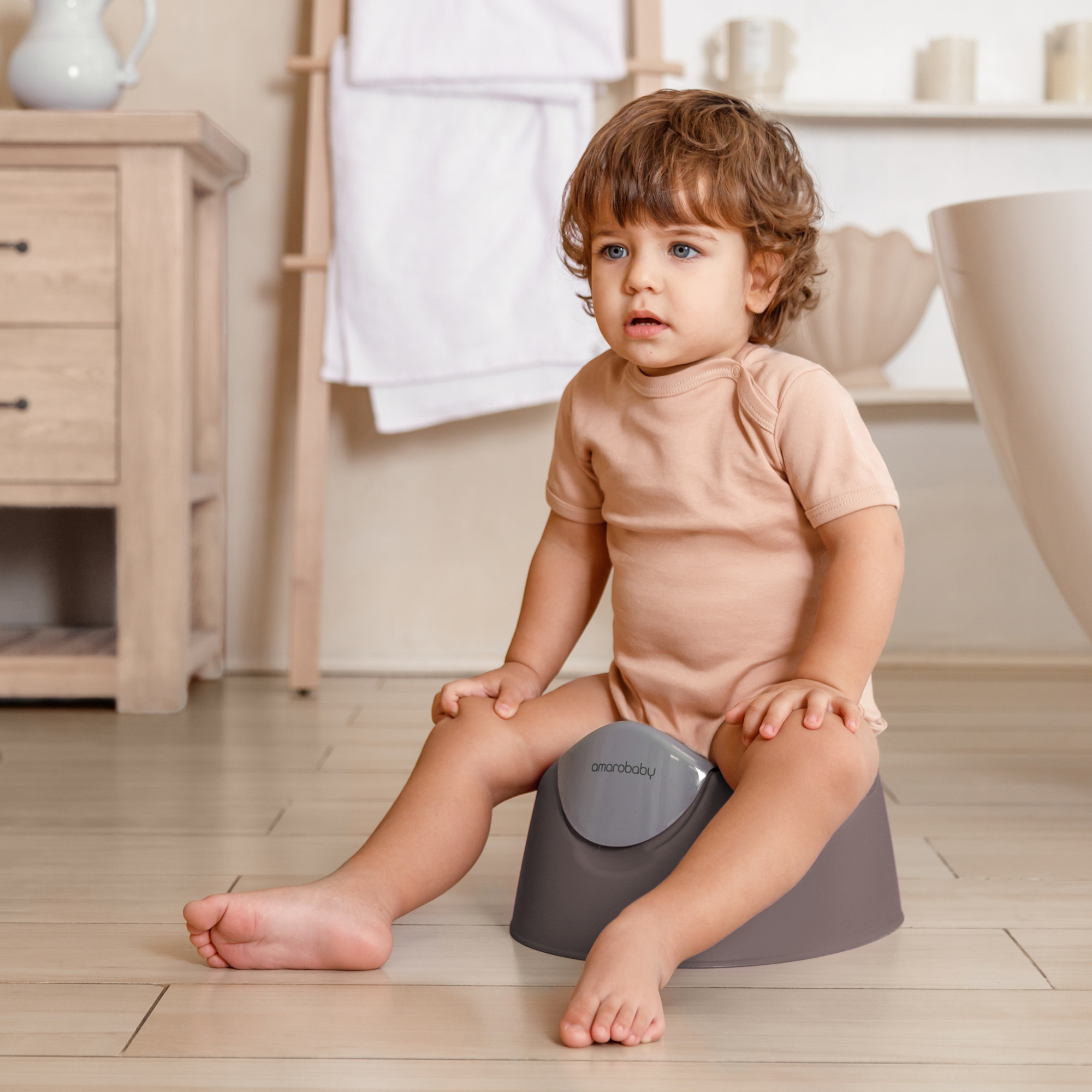 Горшок детский Amarobaby Bonny серый - фото 7